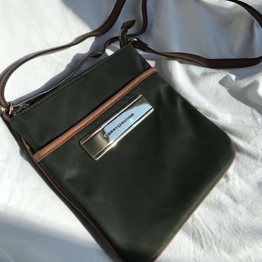 Tommy Hilfiger Olive Green Cross Body Bag